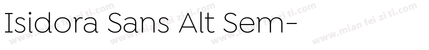 Isidora Sans Alt Sem字体转换